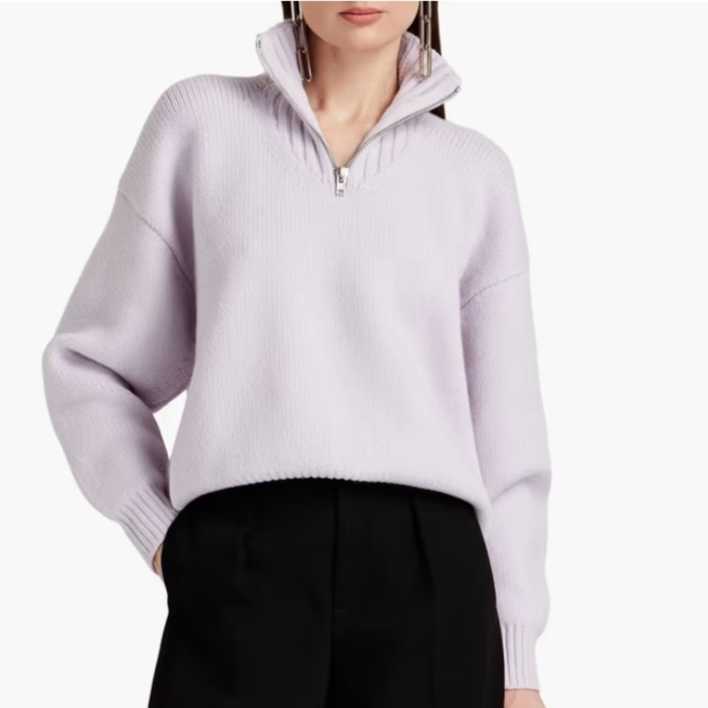 Alexander Wang‎ Lilac wool zip up sweater